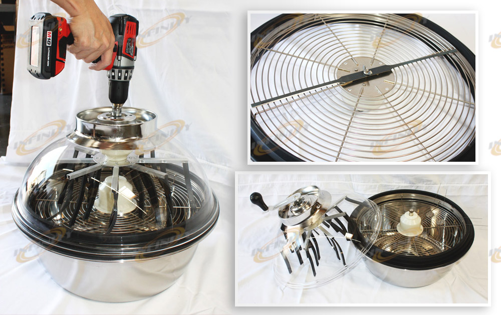 PRO Trimmers 19" Hydroponics Trim Stainless Bowl Leaf Bud Spin Trimmer